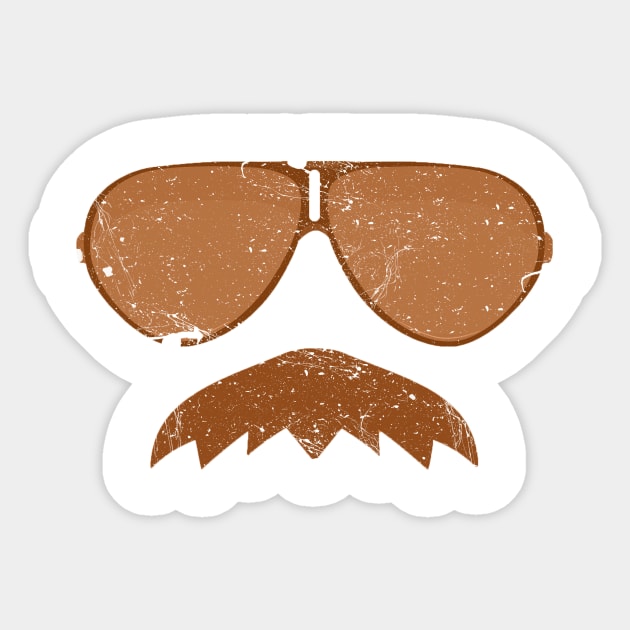 Da Bears - Ditka Mustache with Aviators Sticker by joshp214